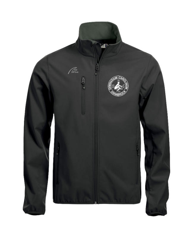 Basic Softshell Jacket - Man black -Carolinum Gymnasium