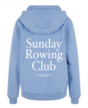 New Wave Sportswear - Sunday Rowing Club - Lady Fluffy Hoodie / powder blue