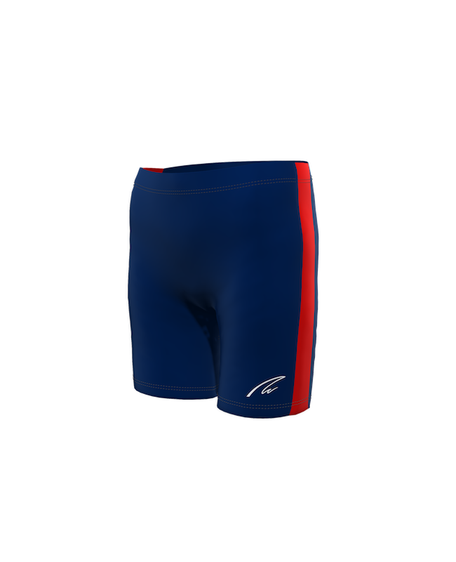 Outlet Classic Shorts unisex - Seitenstreifen - marine/rot