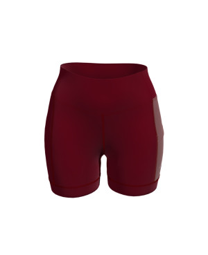 Mini Performance High Waist Shorts - Bordeaux / Antique