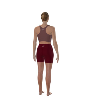 Mini Performance High Waist Shorts - Bordeaux / Antique